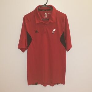 Adidas Men's Cincinnati Bearcats Polo Shirt in Red and Black